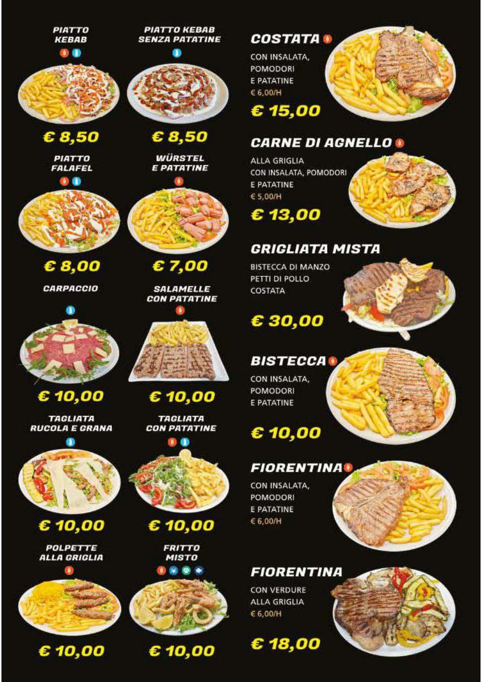 Piatti di carne, kebab e grigliata di Dieci Fratelli